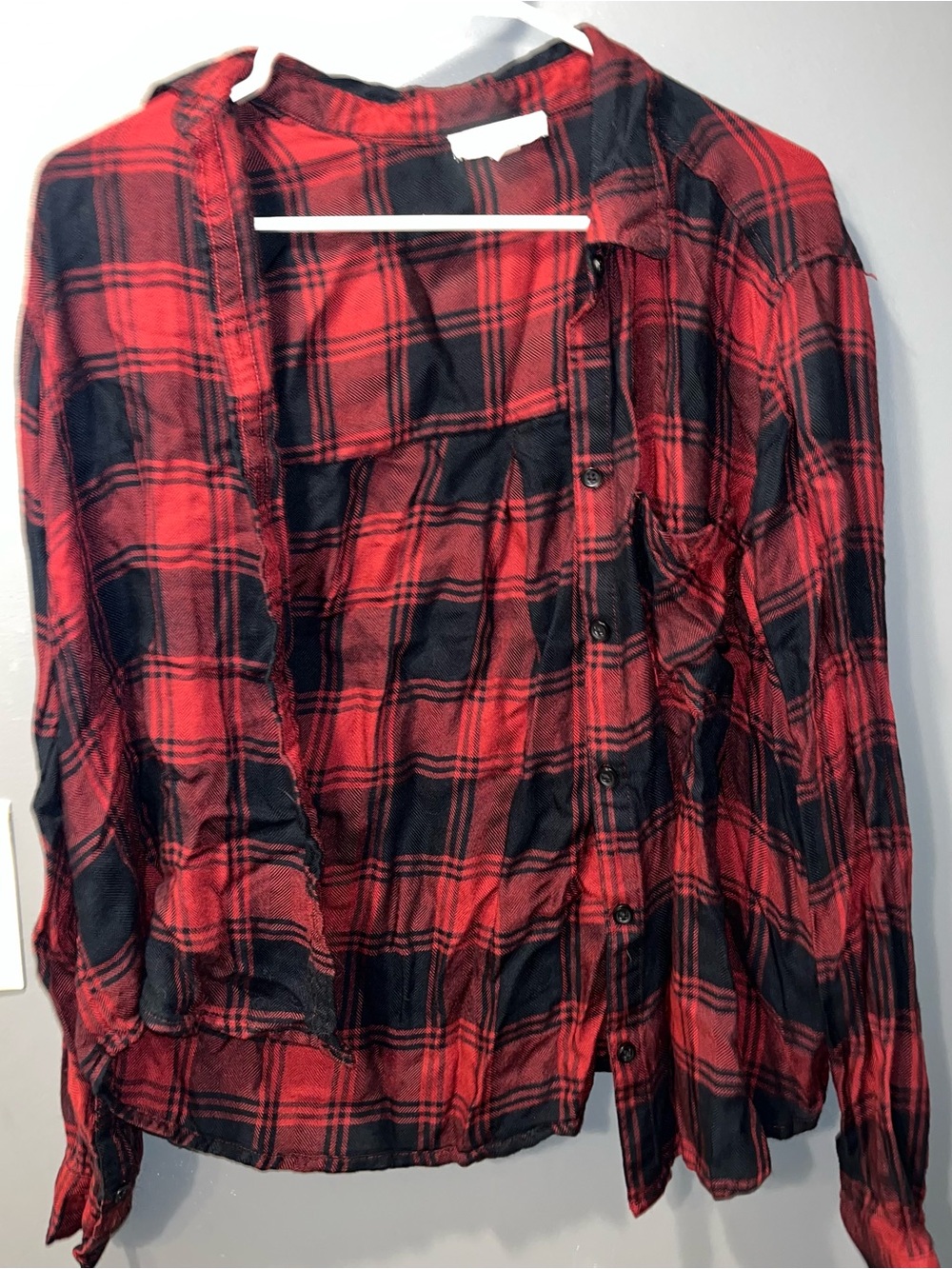 Black and Red Button Up / Flannel